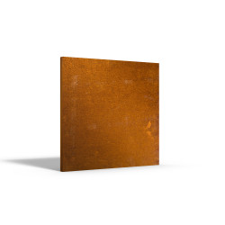 Plaque acier corten carrée sur-mesure