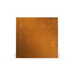 Plaque acier corten carrée sur-mesure