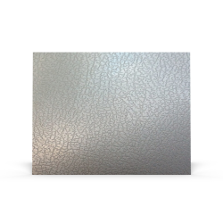 Rectangular leather-textured stainless steel plate - John Steel