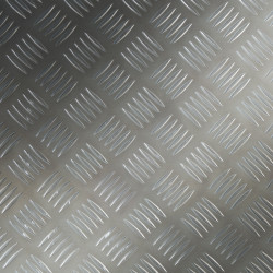 Plaque aluminium damier ronde sur-mesure