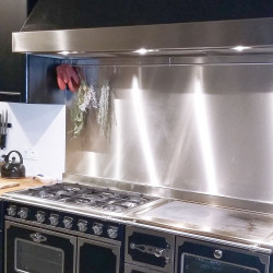 stainless steel hood splashback