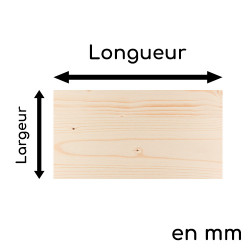 Arbeitsplatte aus 3-schichtigem Holz Fichte 19 mm