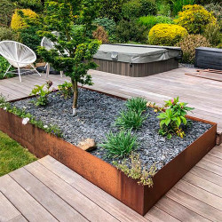 Corten steel garden edging - John Steel