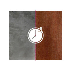Rectangular corten steel stepping stone - John Steel