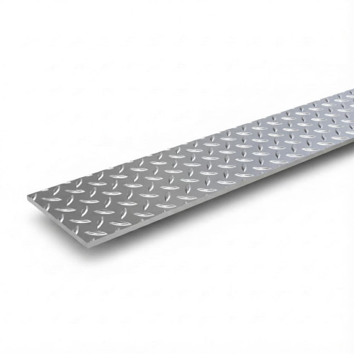 Flachprofil aus geriffeltem Aluminium nach Maß | Online-Kauf