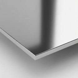 Plaque inox miroir 1.5 mm sur mesure | Découpe laser John Steel