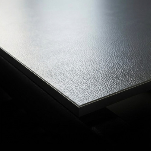 Plancha de acero inoxidable textura cuero 1 mm a medida | Corte láser