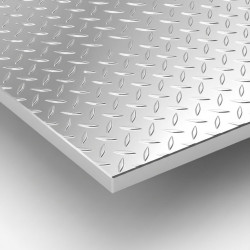 Placa de aluminio damero de 4 mm a medida | Corte láser