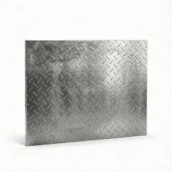 Placa de identificación rectangular de aluminio acanalado a medida