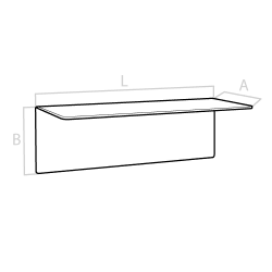 Custom cut L-shaped aluminium wall shelf – John Steel