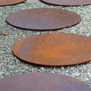 Corten Steel Round Stepping Stone – John Steel