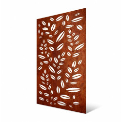 Panneau décoratif extérieur motif feuilles - 180 cm de hauteur