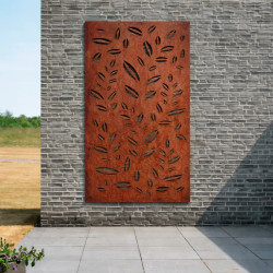 Painel decorativo exterior com motivo de folhas - 180 cm de altura