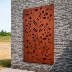Decoratief paneel buiten met bladmotief - 180 cm hoog