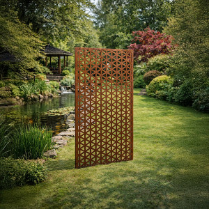Panneau décoratif extérieur motif grille - John Steel