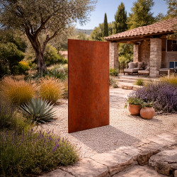 Painel decorativo claustra em aço corten – 180 x 90 cm
