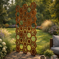 Painel decorativo exterior hexágonos 180x90 cm - John Steel