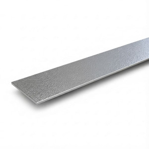 Plat rvs profiel met leertextuur - Decoratieve afwerking