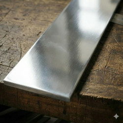 Profilé plat en inox marin brut et brillant