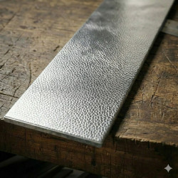 Profilé plat en inox texture cuir - Finition décorative