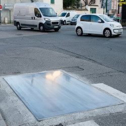 Placa de estrada em alumínio bruto sob medida - Proteção de solo