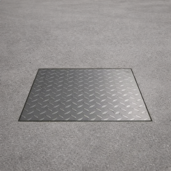 Square stainless steel tread access cover – John Steel