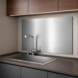 Dosseret aluminium brossé anti-traces sur mesure