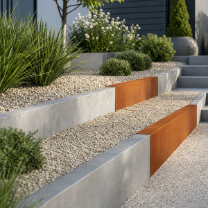 Copertura per bordure in acciaio corten su misura | John Steel