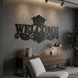 Decoração de parede welcome barroca sob medida | John Steel