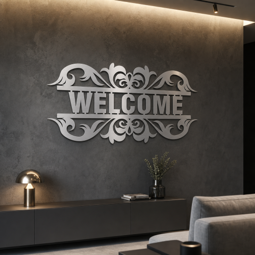 Custom panoramic Welcome wall decor | John Steel