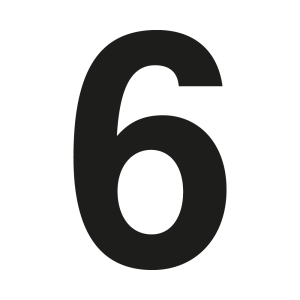 Huisnummer Coolvetica op maat: 6 | John Steel