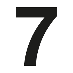 Numero civico Coolvetica su misura: 7 | John Steel