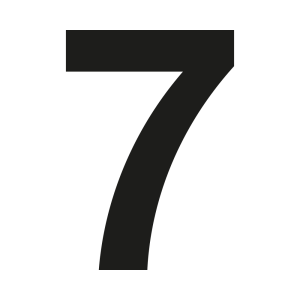 Huisnummer Coolvetica op maat: 7 | John Steel