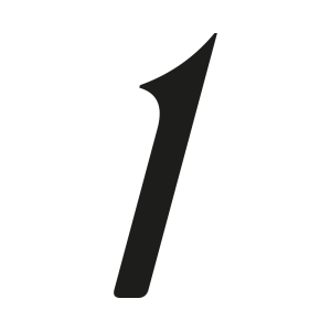 Número de casa cursive sans sob medida: 1 | John Steel