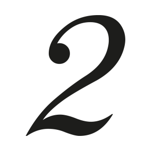 Huisnummer cursive sans op maat: 2| John Steel