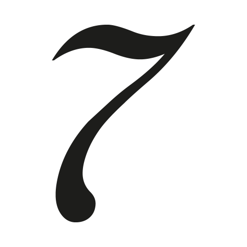 Hausnummer cursive sans nach maß : 7| John Steel
