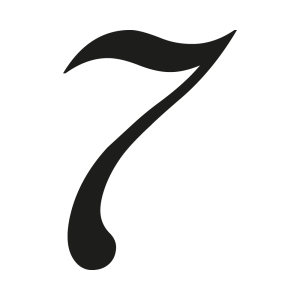 Número de casa cursive sans a medida: 7| John Steel