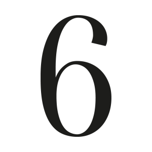 Numero civico oranienbaum su misura: cifra 6| John Steel