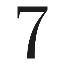 Numero civico oranienbaum su misura: cifra 7| John Steel