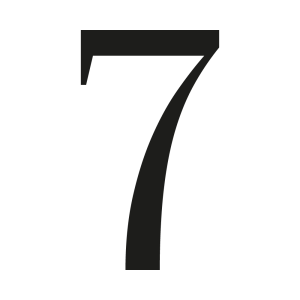 Huisnummer oranienbaum op maat: cijfer 7 | John Steel