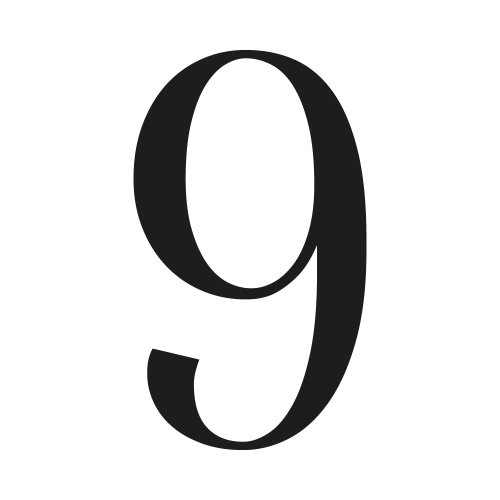 Huisnummer oranienbaum op maat: cijfer 9 | John Steel