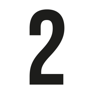 Huisnummer Bebas Neue op maat: 2 | John Steel