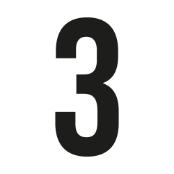 Custom Bebas Neue house number: 3 | John Steel