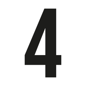 Huisnummer Bebas Neue op maat: 4 | John Steel