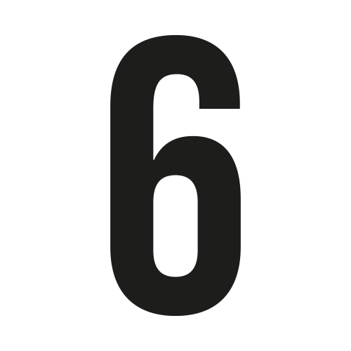 Custom Bebas Neue house number: 6 | John Steel