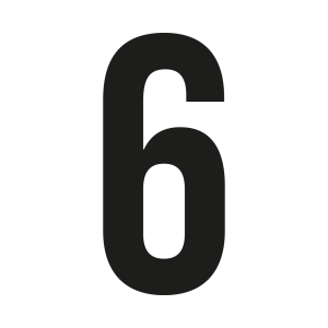 Numero civico Bebas neue su misura: 6| John Steel