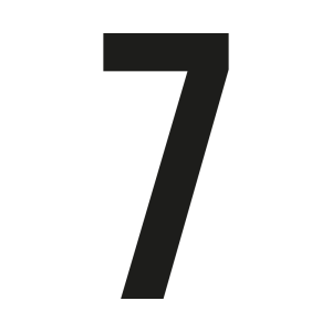 Numero civico Bebas neue su misura: 7| John Steel