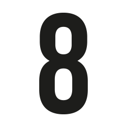 Número de casa Bebas neue a medida: 8| John Steel