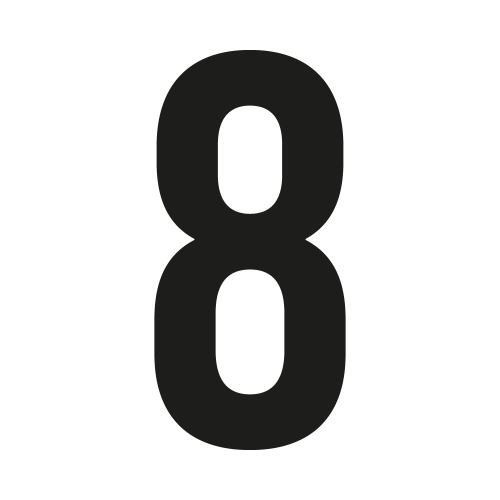 Número de casa Bebas neue a medida: 8| John Steel