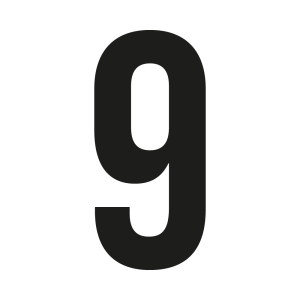 Número de casa Bebas neue a medida: 9| John Steel